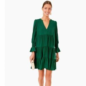 Tuckernuck Pomander Place Kenzo Dress Size XL Women Preppy Feminine Hunter Green